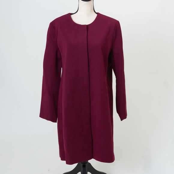 Faux fur collarless longer length jacket coat Iman XL - Picture 7 of 16